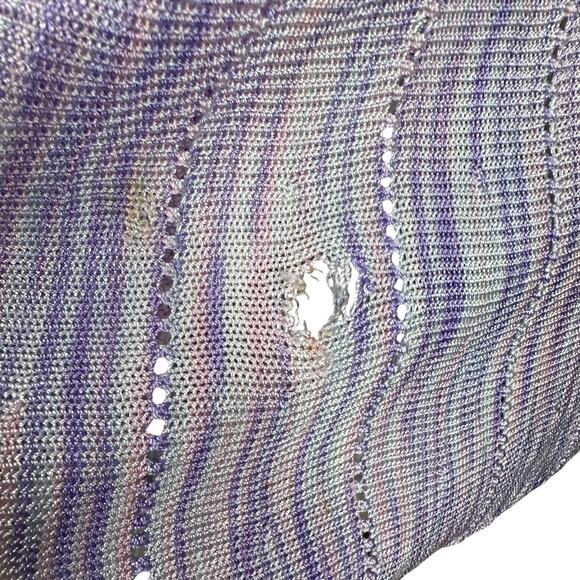 Pastel Crochet Two Piece Midi Skirt Set Y2K Lavender Handmade Matching Knitwear - Picture 15 of 16
